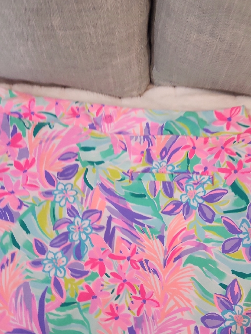 Lilly Pulitzer Pink, Purple & Aqua Floral Mini Skirt - Picture 7 of 7